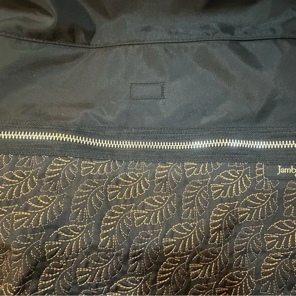 Jambu & Co Black and Brown Leaf Design 3 Way Crossbody Messenger Bag - Picture 9 of 16